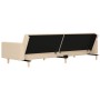 Sofá cama de 2 plazas con dos almohadas tela color crema de , Sofás - Ref: Foro24-375802, Precio: 294,18 €, Descuento: %