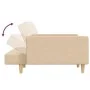 Sofá cama de 2 plazas con dos almohadas tela color crema de , Sofás - Ref: Foro24-375802, Precio: 290,32 €, Descuento: %