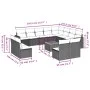Gartensofa-Set mit Kissen, 13-teilig, beiges synthetisches Rattan von , Modulare Sofas für den Außenbereich - Ref: Foro24-322...