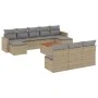 11-piece garden sofa set with beige synthetic rattan cushions by , Modular outdoor sofas - Ref: Foro24-3224330, Price: 598,82...