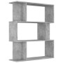 Betongraues Sperrholzregal 80x24x96cm von vidaXL, Bücherregale und Regale - Ref: Foro24-800085, Preis: 54,56 €, Rabatt: %