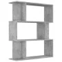 Estantería madera contrachapada gris hormigón 80x24x96cm de vidaXL, Librerías y estanterías - Ref: Foro24-800085, Precio: 53,...