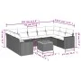 10-piece garden sofa set with gray synthetic rattan cushions by , Modular outdoor sofas - Ref: Foro24-3224268, Price: 582,68 ...
