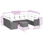 Set de sofás de jardín 10 pzas con cojines ratán sintético gris de , Sofás modulares de exterior - Ref: Foro24-3224268, Preci...