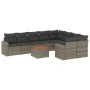 10-piece garden sofa set with gray synthetic rattan cushions by , Modular outdoor sofas - Ref: Foro24-3224282, Price: 582,68 ...