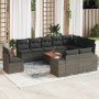 11-piece garden sofa set and gray synthetic rattan cushions by , Garden sets - Ref: Foro24-3225500, Price: 638,40 €, Discount: %