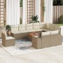 11-teiliges Gartensofa-Set mit beigen synthetischen Rattankissen von , Gartensets - Ref: Foro24-3225498, Preis: 682,31 €, Rab...