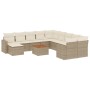 12-teiliges Gartensofa-Set und braune synthetische Rattankissen von , Modulare Sofas für den Außenbereich - Ref: Foro24-32244...
