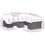 12-teiliges Gartensofa-Set und braune synthetische Rattankissen von , Modulare Sofas für den Außenbereich - Ref: Foro24-32244...