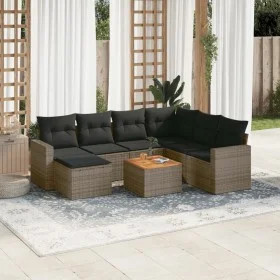 8-piece garden sofa set and gray synthetic rattan cushions by , Modular outdoor sofas - Ref: Foro24-3224240, Price: 452,77 €,...
