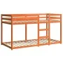 Solid wax brown pine wood bunk bed 90x200 cm by , Beds and slatted bases - Ref: Foro24-3214874, Price: 161,84 €, Discount: %