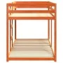 Solid wax brown pine wood bunk bed 90x200 cm by , Beds and slatted bases - Ref: Foro24-3214874, Price: 161,84 €, Discount: %
