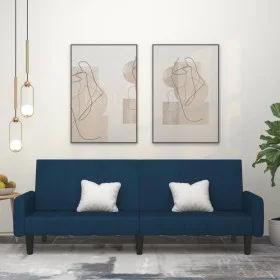 2 seater blue velvet sofa bed by , Sofas - Ref: Foro24-375773, Price: 271,03 €, Discount: %