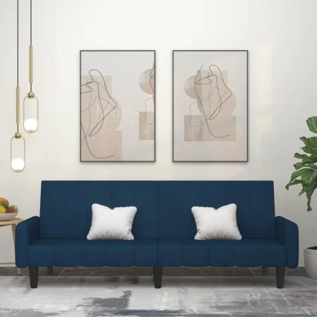 2 seater blue velvet sofa bed by , Sofas - Ref: Foro24-375773, Price: 275,80 €, Discount: %