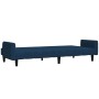 2 seater blue velvet sofa bed by , Sofas - Ref: Foro24-375773, Price: 275,80 €, Discount: %