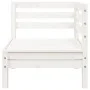 3-Sitzer-Gartensofa mit Fußstütze aus weißem Kiefernholz von , Modulare Sofas für den Außenbereich - Ref: Foro24-838055, Prei...