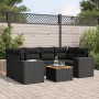 7-piece garden dining set and black synthetic rattan cushions by , Garden sets - Ref: Foro24-3225341, Price: 473,18 €, Discou...