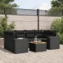 7-piece garden dining set and black synthetic rattan cushions by , Garden sets - Ref: Foro24-3225341, Price: 500,12 €, Discou...