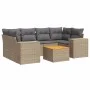 Set sofás de jardín 7 piezas y cojines ratán sintético beige de , Conjuntos de jardín - Ref: Foro24-3257676, Precio: 492,41 €...