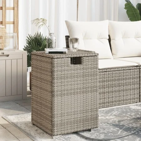 Gray rattan covered table for propane cylinder 40x40x60 cm by , Garden tables - Ref: Foro24-366296, Price: 74,04 €, Discount: %