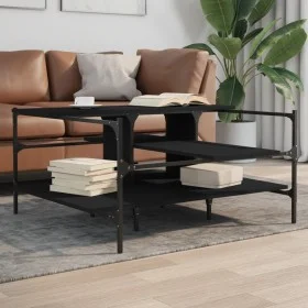 Schwarzer Couchtisch aus Holzwerkstoff, 100 x 100 x 48,5 cm von , Couchtisch - Ref: Foro24-842311, Preis: 79,74 €, Rabatt: %
