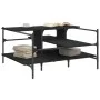Black engineered wood coffee table 100x100x48.5 cm by , Coffee table - Ref: Foro24-842311, Price: 79,74 €, Discount: %
