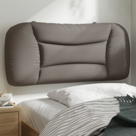 Cabecero de cama acolchado tela gris taupé 90 cm