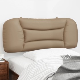 Cabecero de cama acolchado cuero sintético capuchino 100 cm