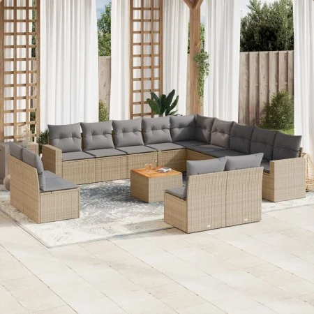14-piece garden sofa set with beige synthetic rattan cushions by , Modular outdoor sofas - Ref: Foro24-3224379, Price: 854,79...
