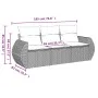 3-piece garden sofa set and gray synthetic rattan cushions by , Garden sets - Ref: Foro24-3253397, Price: 226,91 €, Discount: %