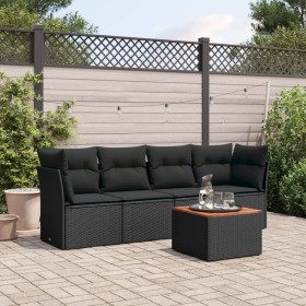 5-teiliges Gartenmöbel-Set und schwarze synthetische Rattankissen von , Gartensets - Ref: Foro24-3223472, Preis: 292,84 €, Ra...