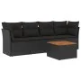 5-teiliges Gartenmöbel-Set und schwarze synthetische Rattankissen von , Gartensets - Ref: Foro24-3223472, Preis: 293,63 €, Ra...