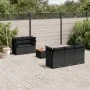 6-teiliges Gartensofa-Set und schwarze synthetische Rattankissen von , Gartensets - Ref: Foro24-3223479, Preis: 389,38 €, Rab...