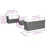 6-teiliges Gartensofa-Set und schwarze synthetische Rattankissen von , Gartensets - Ref: Foro24-3223479, Preis: 382,11 €, Rab...