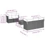 6-teiliges Gartensofa-Set und schwarze synthetische Rattankissen von , Gartensets - Ref: Foro24-3223479, Preis: 389,38 €, Rab...
