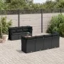 Set de sofás de jardín 8 piezas y cojines ratán sintético negro de , Conjuntos de jardín - Ref: Foro24-3223500, Precio: 521,6...