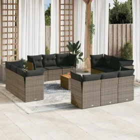 Garden sofa set with cushions 13 pieces gray synthetic rattan by , Garden sets - Ref: Foro24-3223540, Price: 835,17 €, Discou...