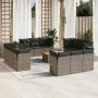 Garden sofa set with cushions 13 pieces gray synthetic rattan by , Garden sets - Ref: Foro24-3223540, Price: 835,17 €, Discou...