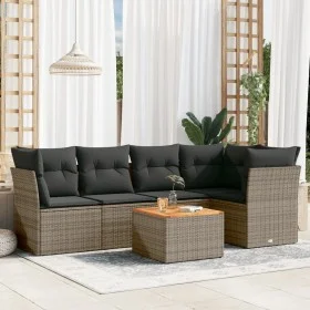 6-teiliges Gartenmöbel-Set und graue synthetische Rattankissen von , Gartensets - Ref: Foro24-3223631, Preis: 346,70 €, Rabat...