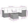 6-teiliges Gartenmöbel-Set und graue synthetische Rattankissen von , Gartensets - Ref: Foro24-3223631, Preis: 347,68 €, Rabat...