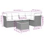 6-teiliges Gartenmöbel-Set und graue synthetische Rattankissen von , Gartensets - Ref: Foro24-3223631, Preis: 343,00 €, Rabat...