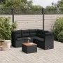 Set de sofás de jardín 6 piezas y cojines ratán sintético negro de , Conjuntos de jardín - Ref: Foro24-3223633, Precio: 378,0...