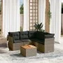 6-teiliges Gartenmöbel-Set und graue synthetische Rattankissen von , Gartensets - Ref: Foro24-3223638, Preis: 346,70 €, Rabat...