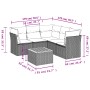 6-teiliges Gartenmöbel-Set und graue synthetische Rattankissen von , Gartensets - Ref: Foro24-3223638, Preis: 343,00 €, Rabat...