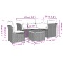 Garden sofa set with cushions 6 pieces beige synthetic rattan by , Garden sets - Ref: Foro24-3223644, Price: 362,10 €, Discou...