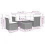 Garden sofa set with cushions 6 pieces beige synthetic rattan by , Garden sets - Ref: Foro24-3223644, Price: 360,17 €, Discou...