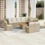 11-teiliges Gartensofa-Set mit beigen synthetischen Rattankissen von , Gartensets - Ref: Foro24-3223699, Preis: 688,21 €, Rab...