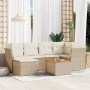 7-piece garden sofa set and beige synthetic rattan cushions by , Garden sets - Ref: Foro24-3223748, Price: 434,31 €, Discount: %