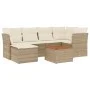 7-piece garden sofa set and beige synthetic rattan cushions by , Garden sets - Ref: Foro24-3223748, Price: 456,47 €, Discount: %