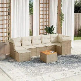 Gartensofa-Set mit beigen Kissen 8 Stück PE-Rattan von , Gartensets - Ref: Foro24-3223755, Preis: 500,35 €, Rabatt: %